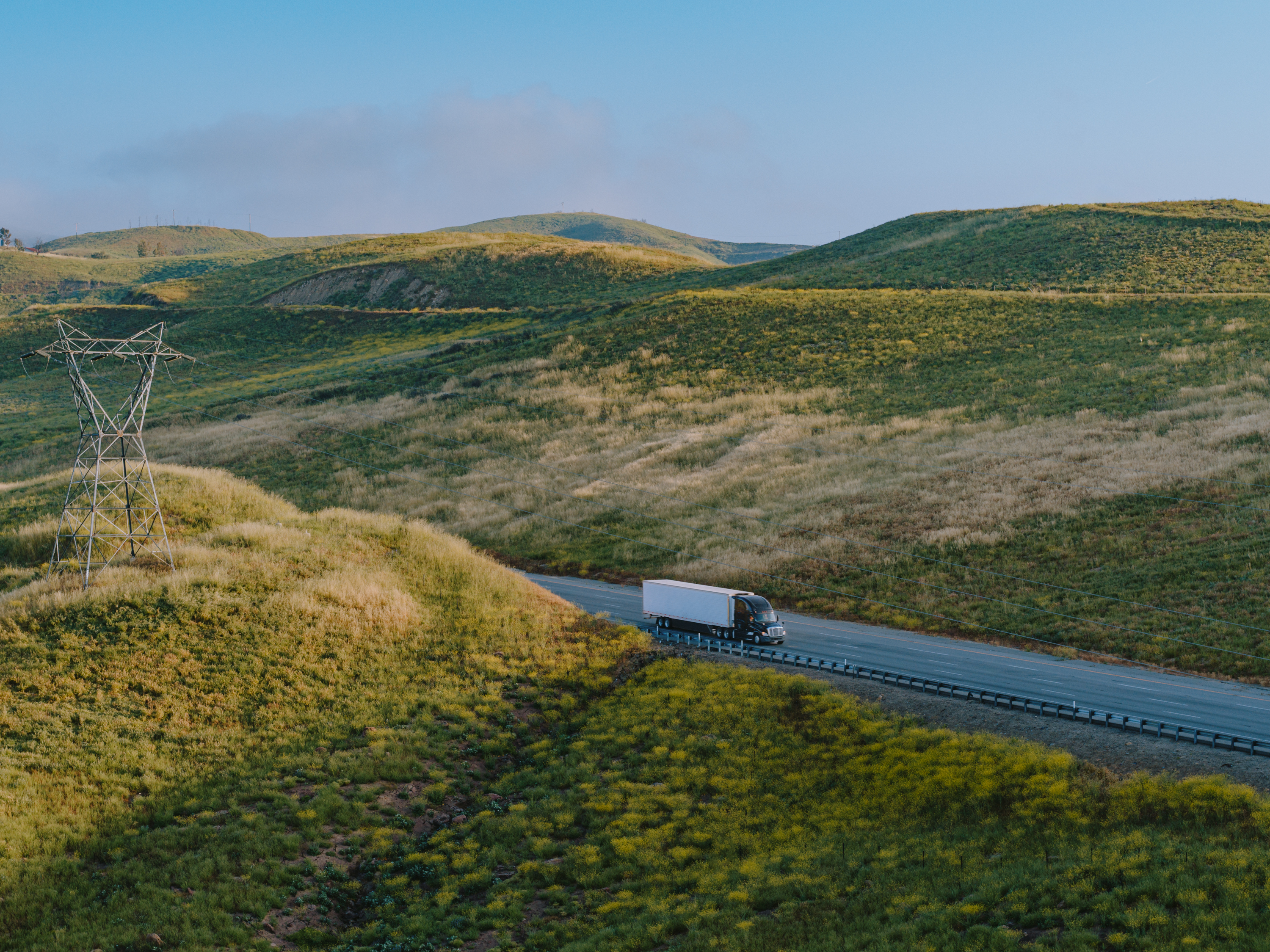 Truck on road