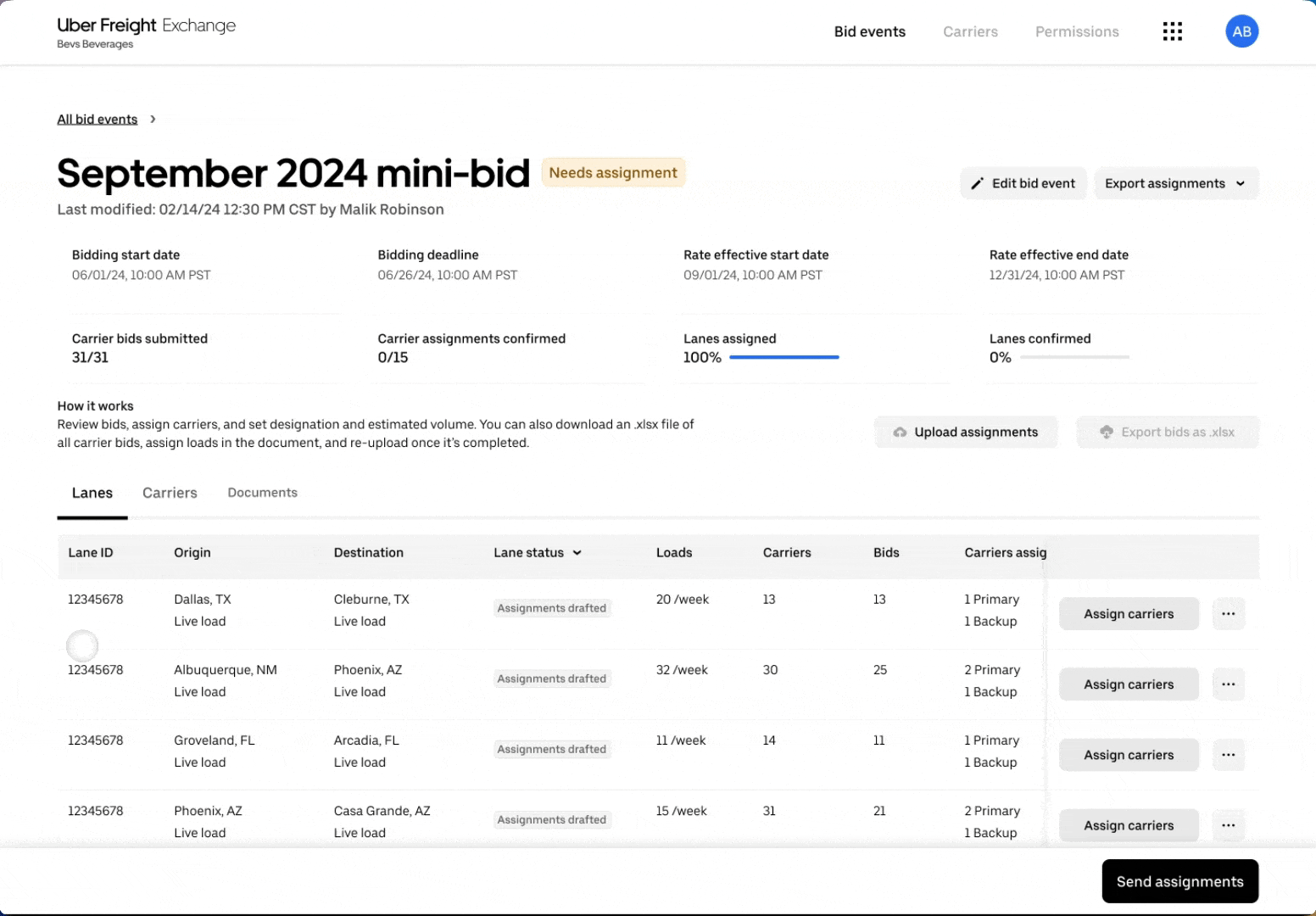 Screengrab of Shipping Software